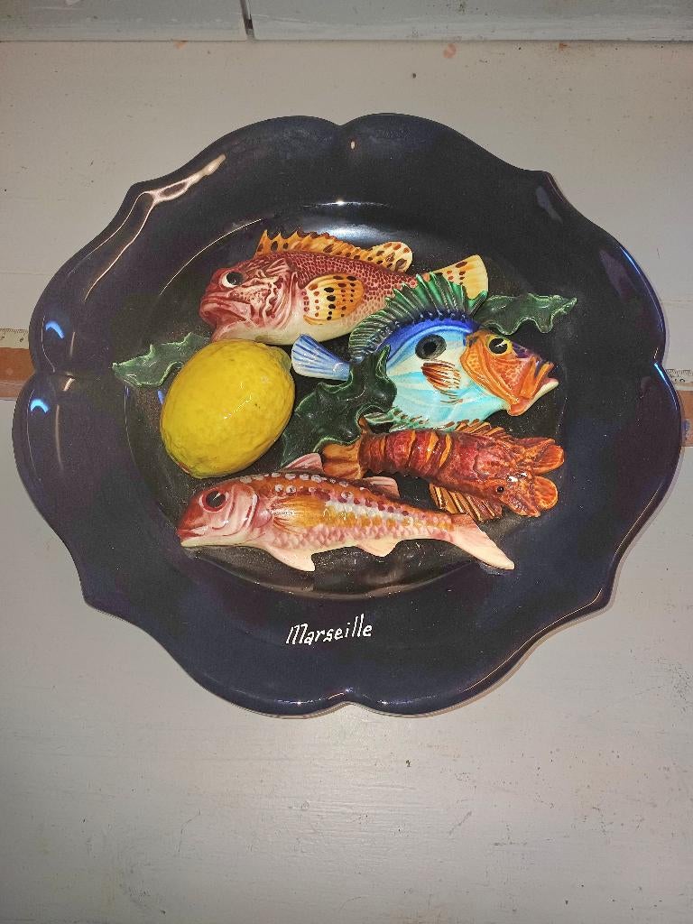 vintage plat en céramique Marseille, Enlèvement ou Envoi