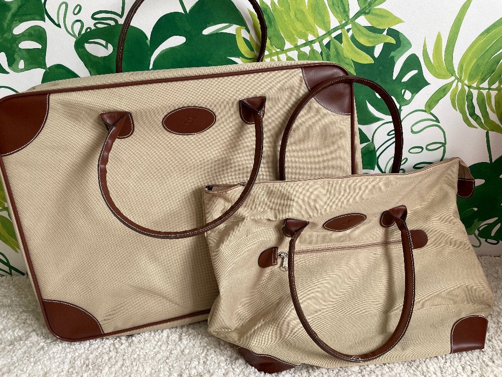 2 matching vintage tassen NIEUW, Verzenden, Nieuw, Beige, Overige typen