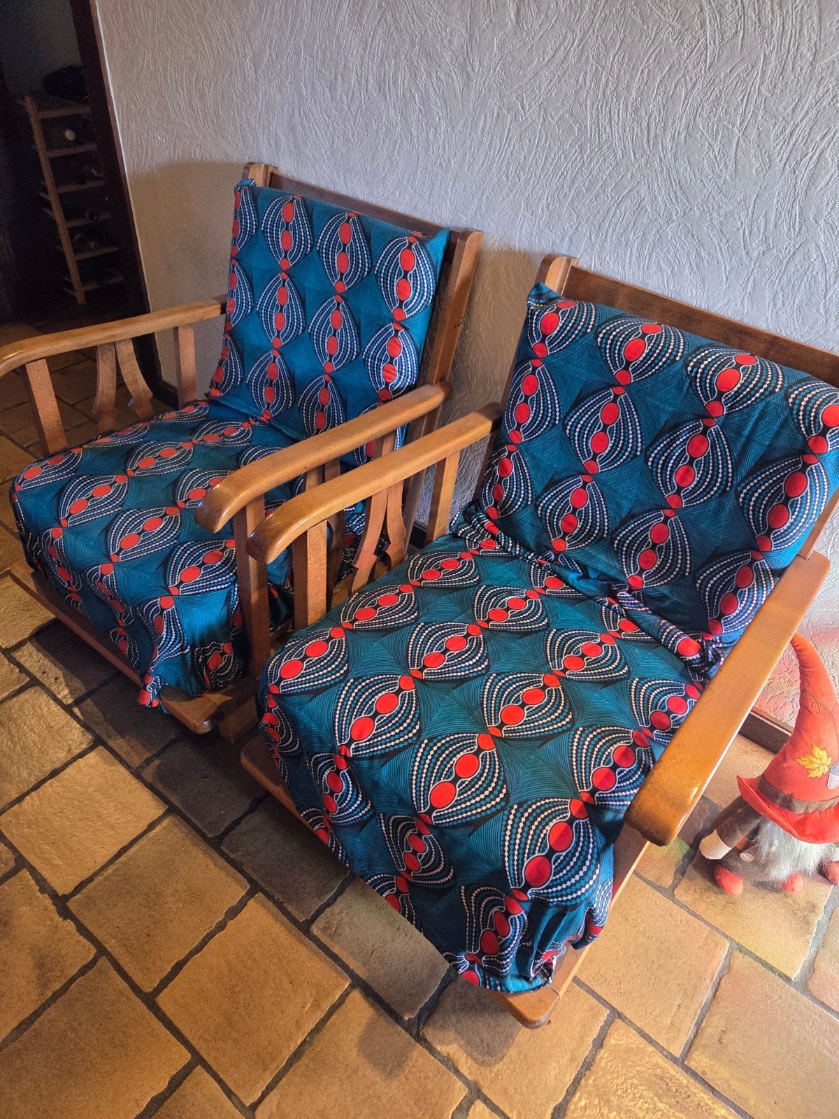2 fauteuils vintage style crapaud, Maison & Meubles, Enlèvement, Utilisé, Une personne