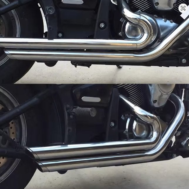 Slash Cut Uitlaat Kawasaki VN900 Chrome, Motoren, Ophalen, Nieuw
