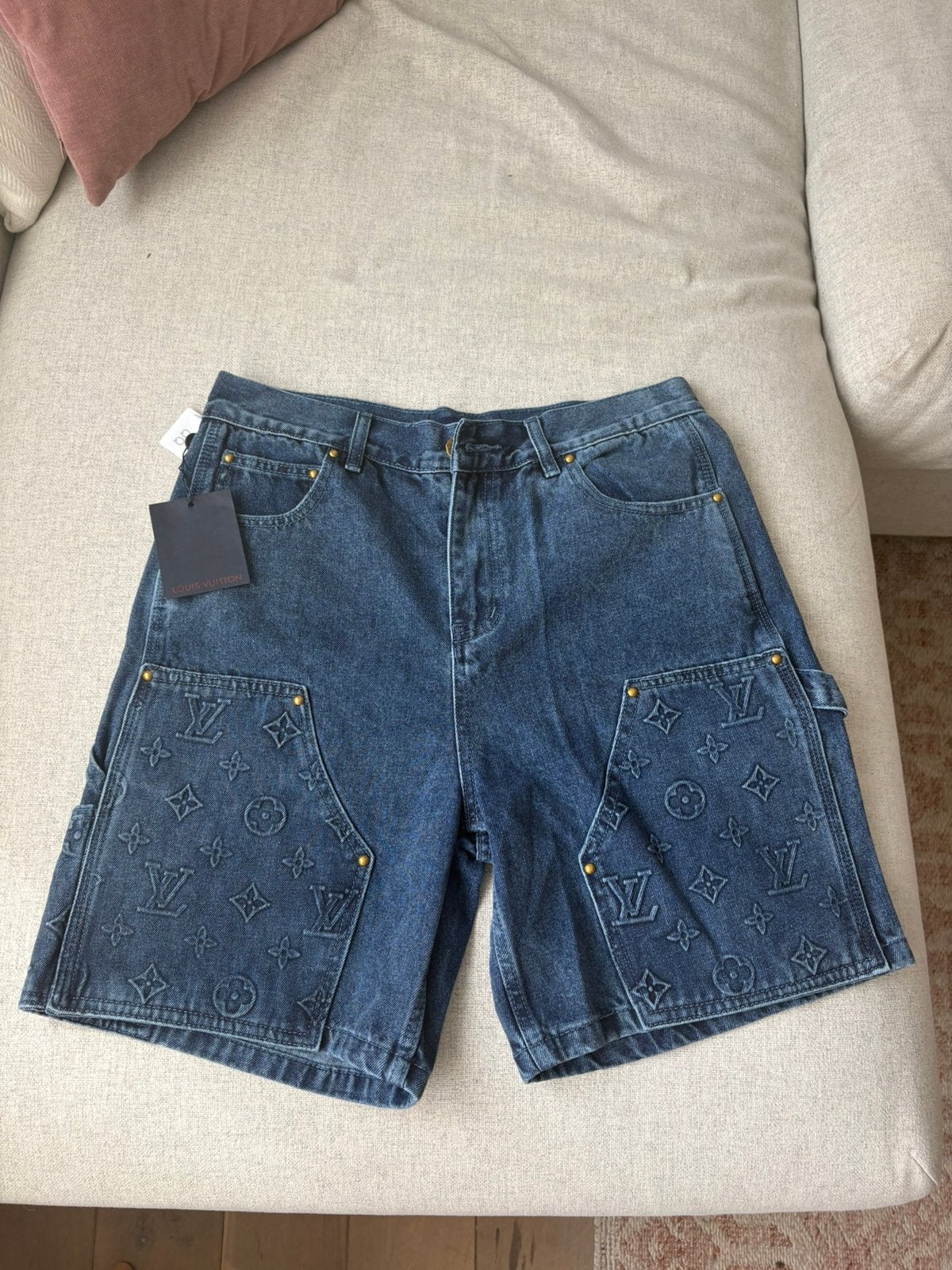 LV short, Kleding | Heren, Broeken en Pantalons, Ophalen of Verzenden, Zo goed als nieuw, Maat 52/54 (L), Blauw