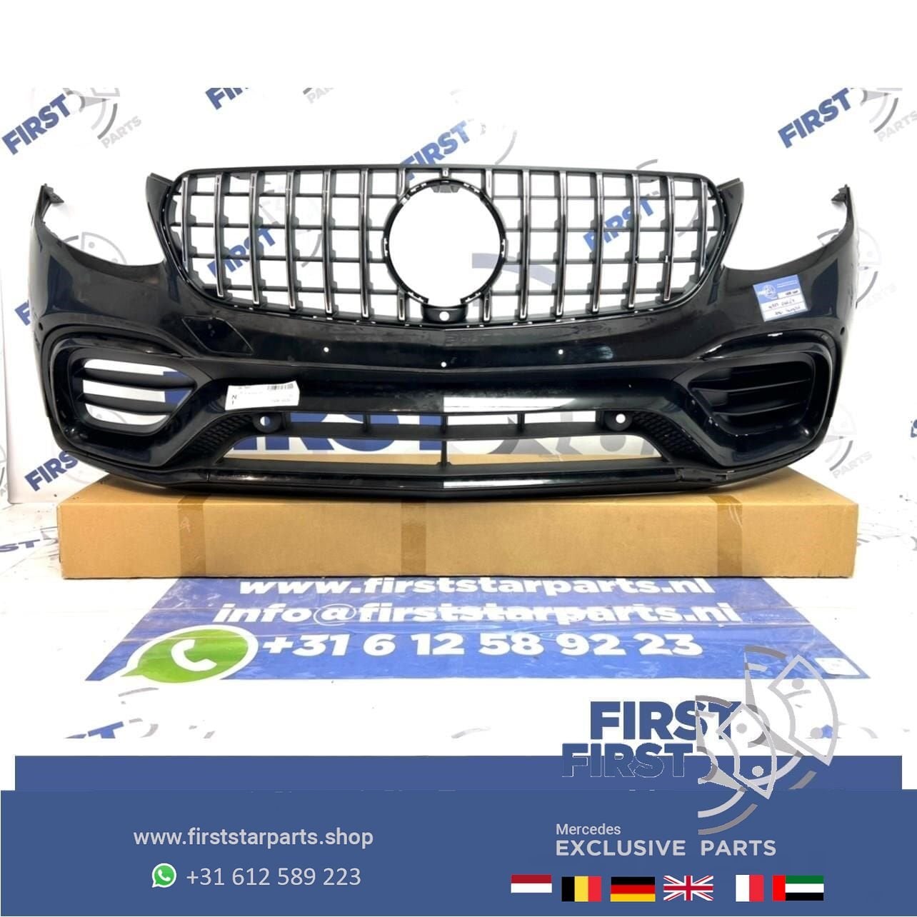 W253 C253 2018 GLC63 AMG VOORBUMPER COMPLEET ZWART Mercedes, Utilisé, -, Avant, -