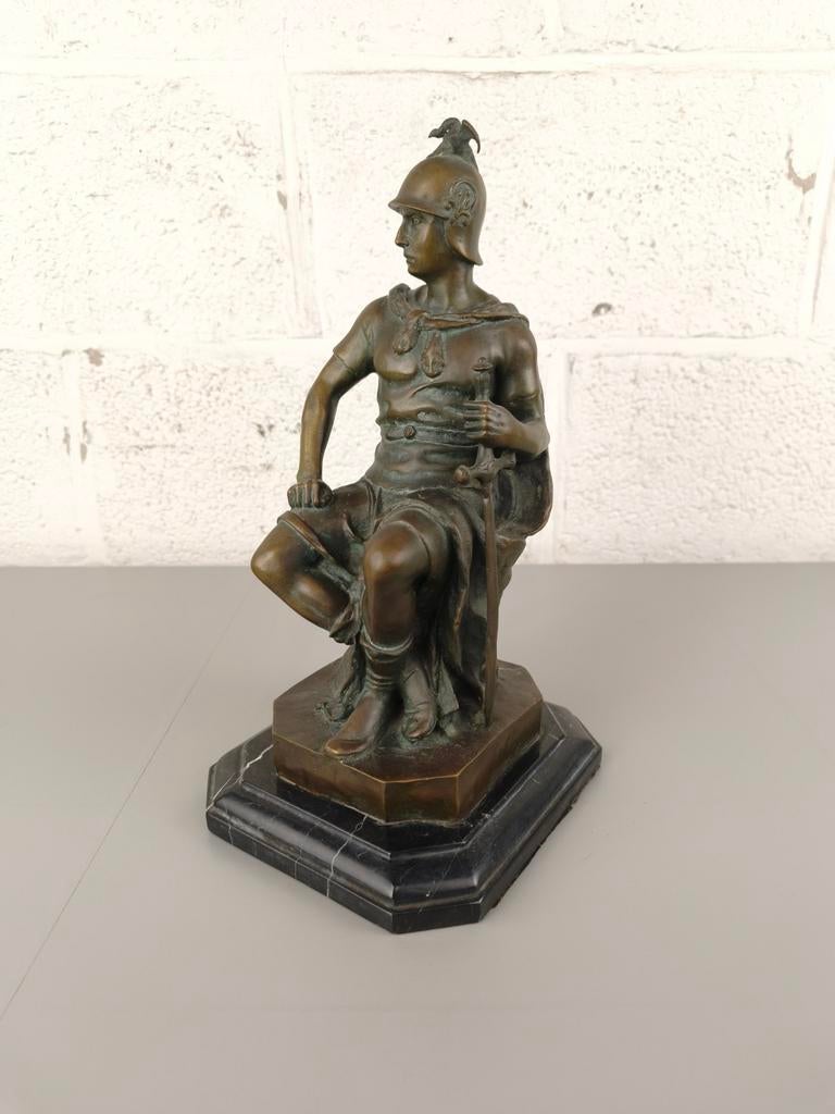 Bronzen beeld Romeinse soldaat, Ophalen of Verzenden