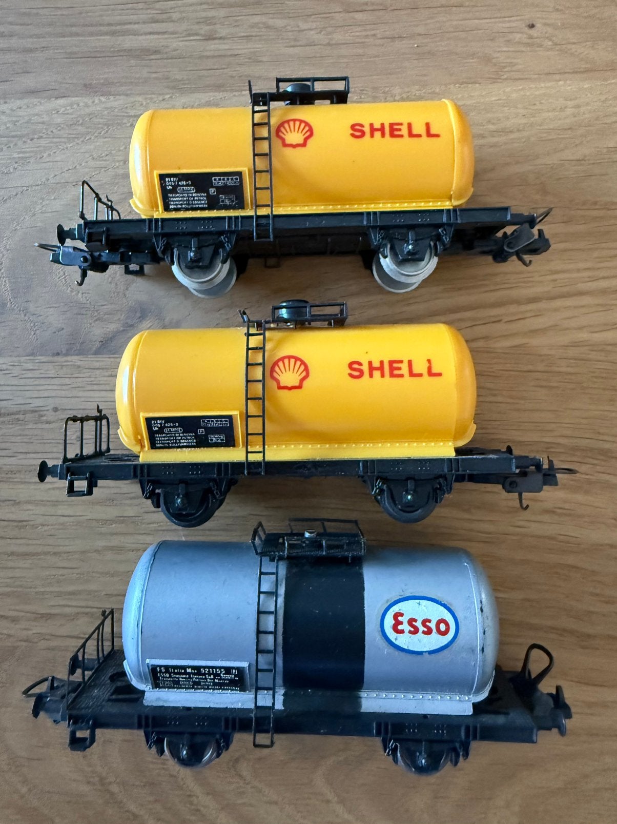 3 Lima ketelwagens Shell en Esso, Ophalen of Verzenden, Zo goed als nieuw, Wagon, Lima