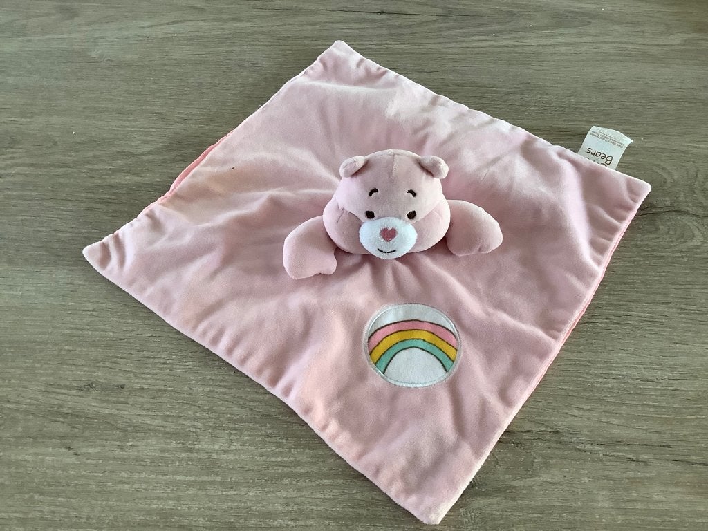 Troetelbeertjes (Care Bears) baby knuffeldoekje (Rammelaar), Overige merken, Overige karakters, Ophalen of Verzenden, Zo goed als nieuw