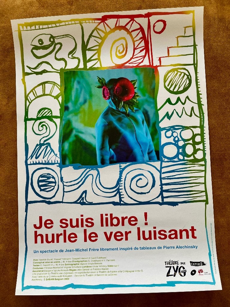 Affiche Alechinsky, Enlèvement ou Envoi, Impression offset