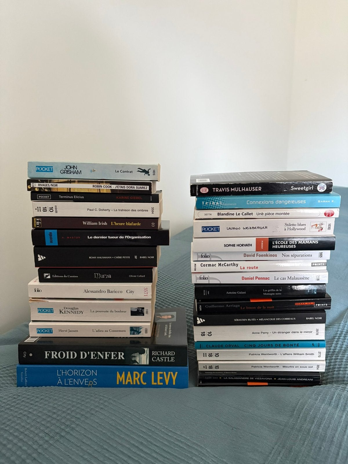 Lot de 30 livres thrillers, tranches de vie - prix mini, Livres, Thrillers, Comme neuf, Enlèvement
