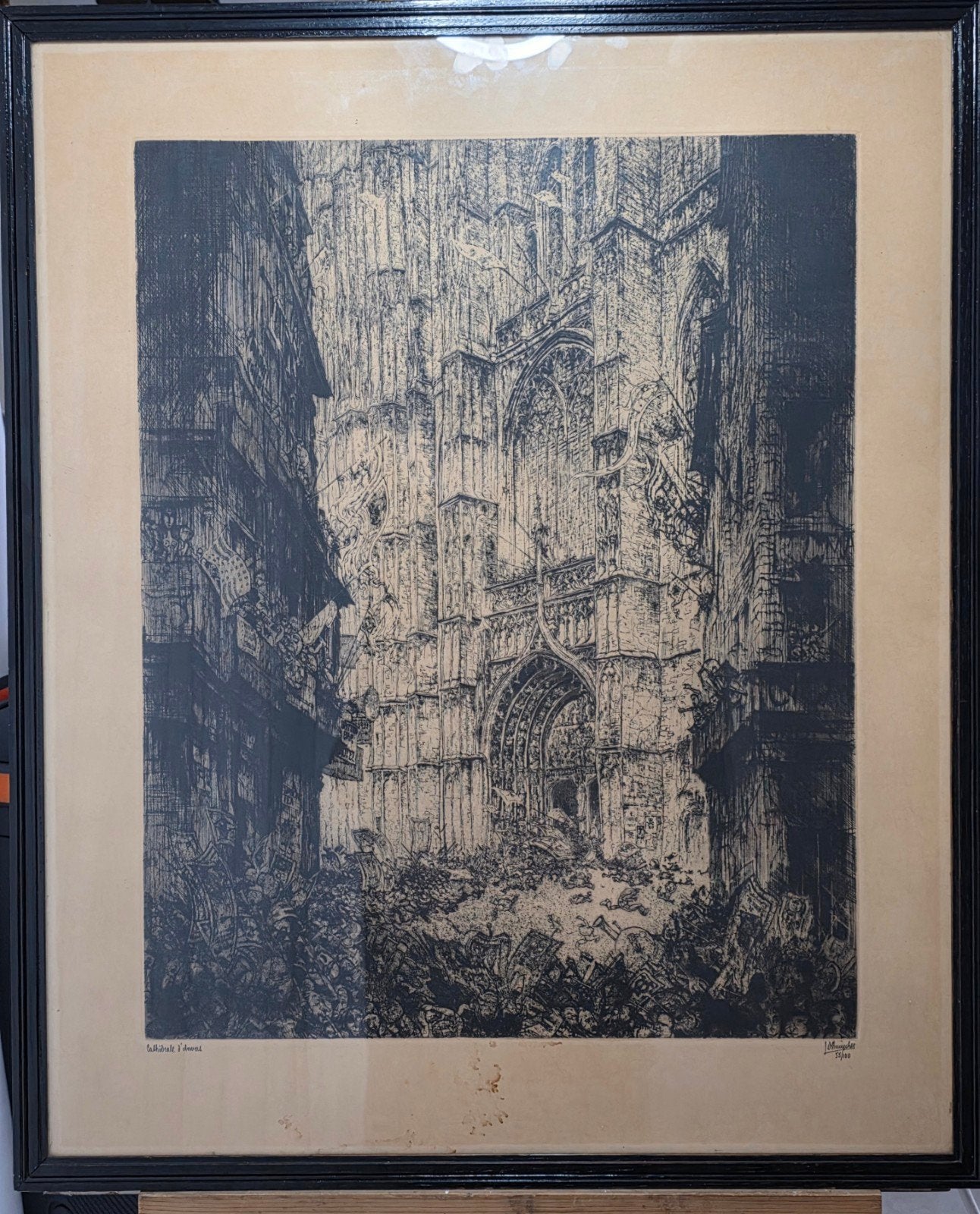 Jules De bruycker, Enlèvement, Eau-forte, Signé