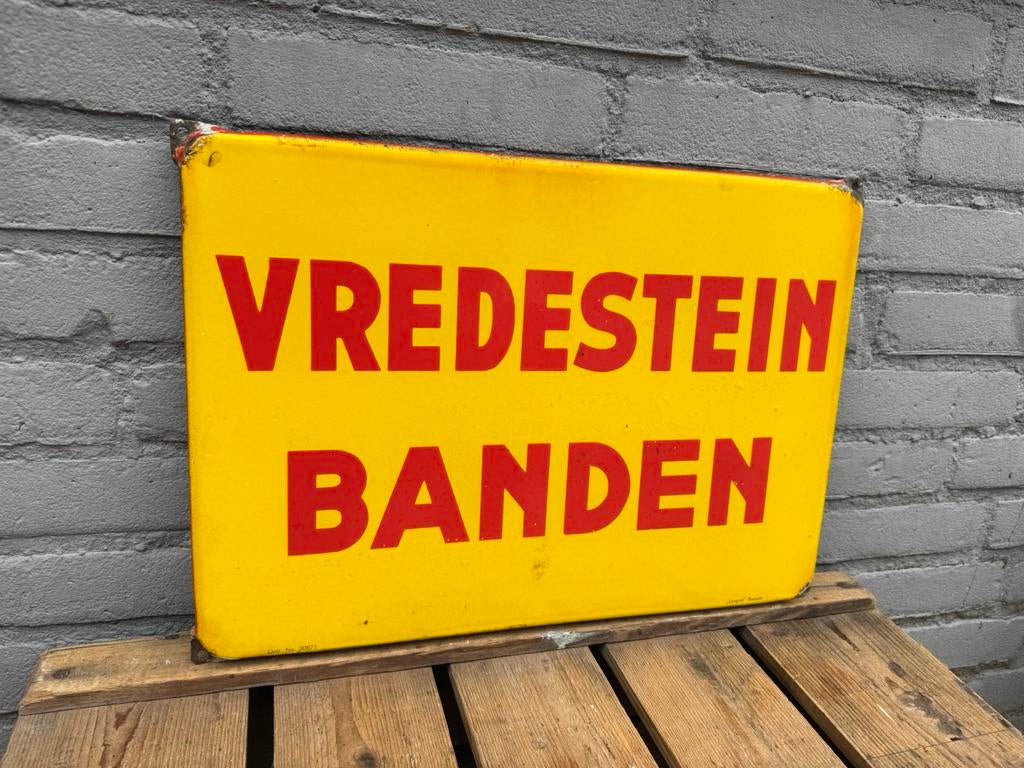 Panneau d'affichage émaillé Vredestein Banden, Enlèvement ou Envoi