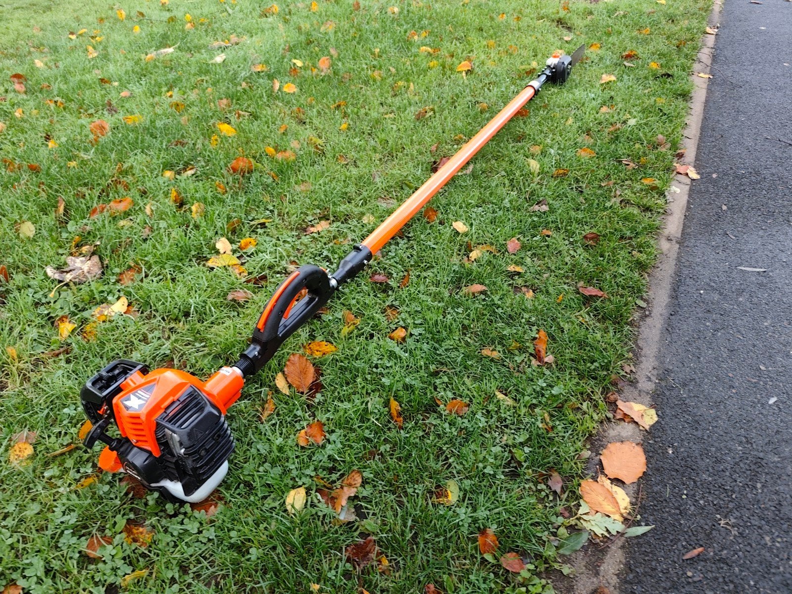 Scie à chaîne Echo Pole Scorer., Jardin & Terrasse, Enlèvement, Comme neuf, Essence, Echo stihl Husqvarna