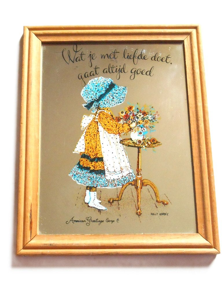 Vintage Holly Hobbie spiegel, Verzenden, Huis en Inrichting