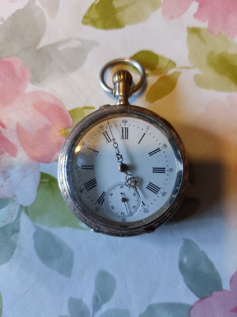 Zilveren zakhorloge, Bijoux, Sacs & Beauté, Enlèvement ou Envoi, Argent, Montre de poche, Autres marques