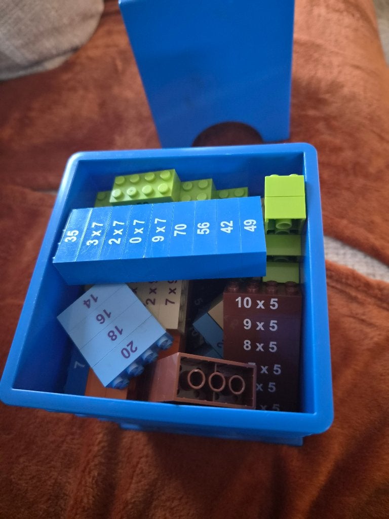 Legoblokjes om tafels te oefenen, Ophalen of Verzenden, Gebruikt, Bouwen