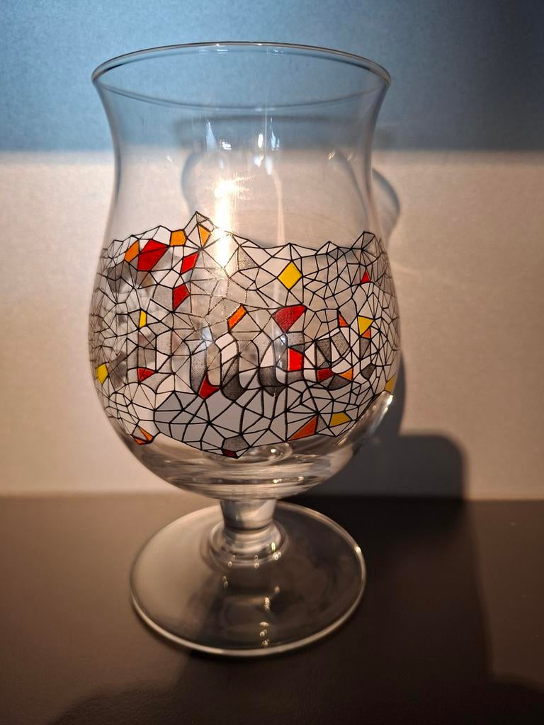 Duvel glas Philippe Debongnie, Ophalen of Verzenden, Duvel