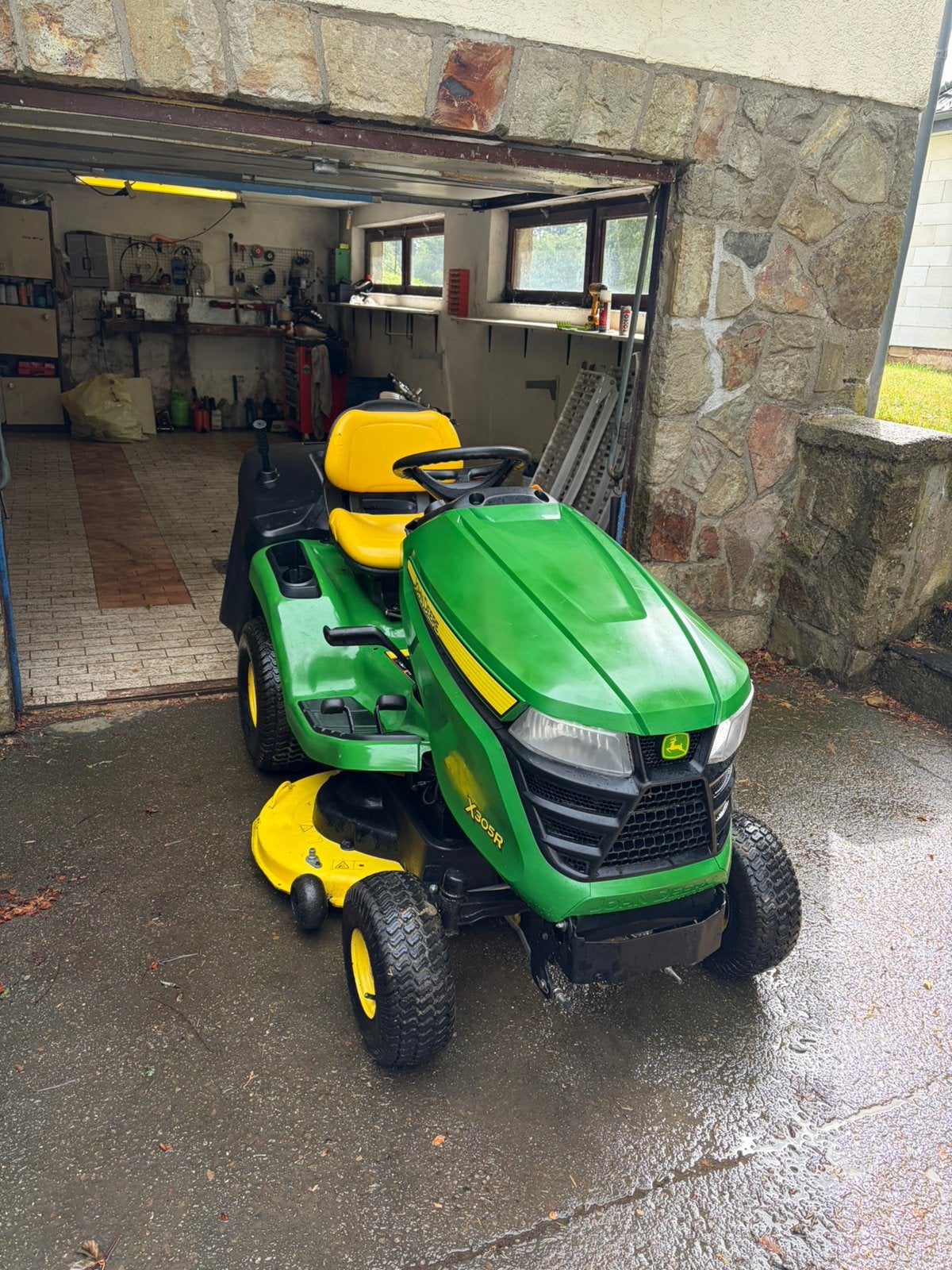 John Deere x305r, Jardin & Terrasse, Tondeuses autoportées, Enlèvement, Comme neuf, 90 à 120 cm