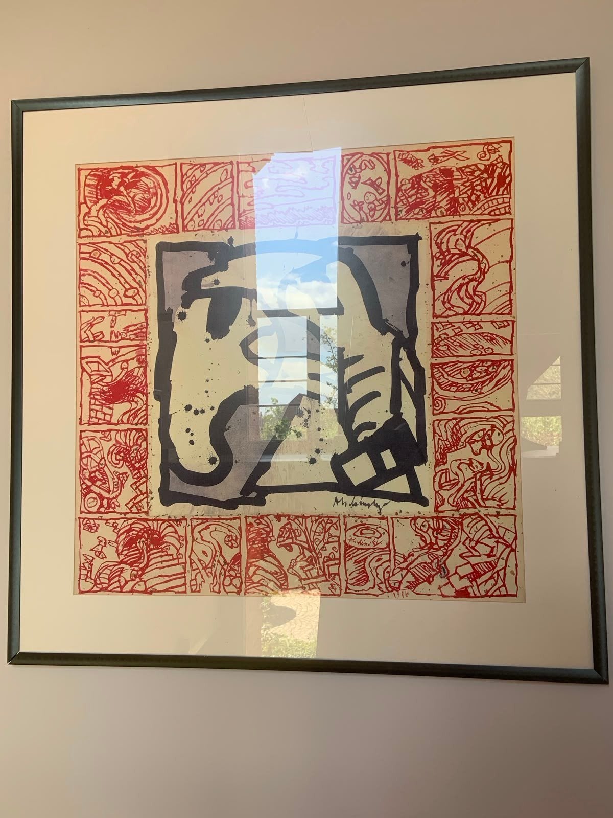 Schilderij Pierre Alechinsky, Antiek en Kunst, Ophalen