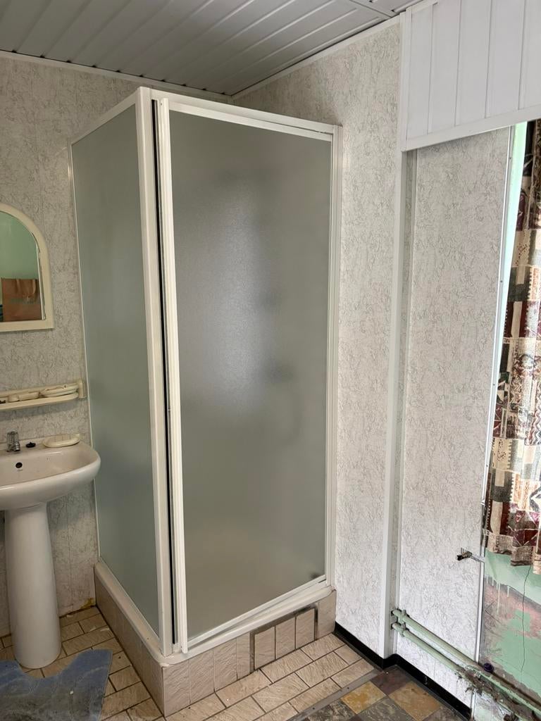 Douchecabine + douchebak 80x80cm 185cm hoog, Ophalen, Zo goed als nieuw