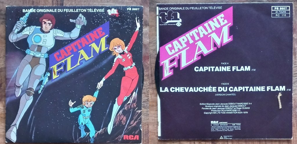 Vinyle 45 tours – Capitaine Flam, Enlèvement ou Envoi, Utilisé