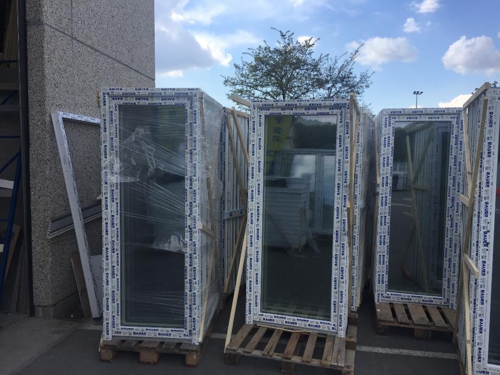 Porte en pvc blanc Vitre ou demie vitrée poignée compris, Bricolage & Construction, Enlèvement, Neuf, Double vitrage
