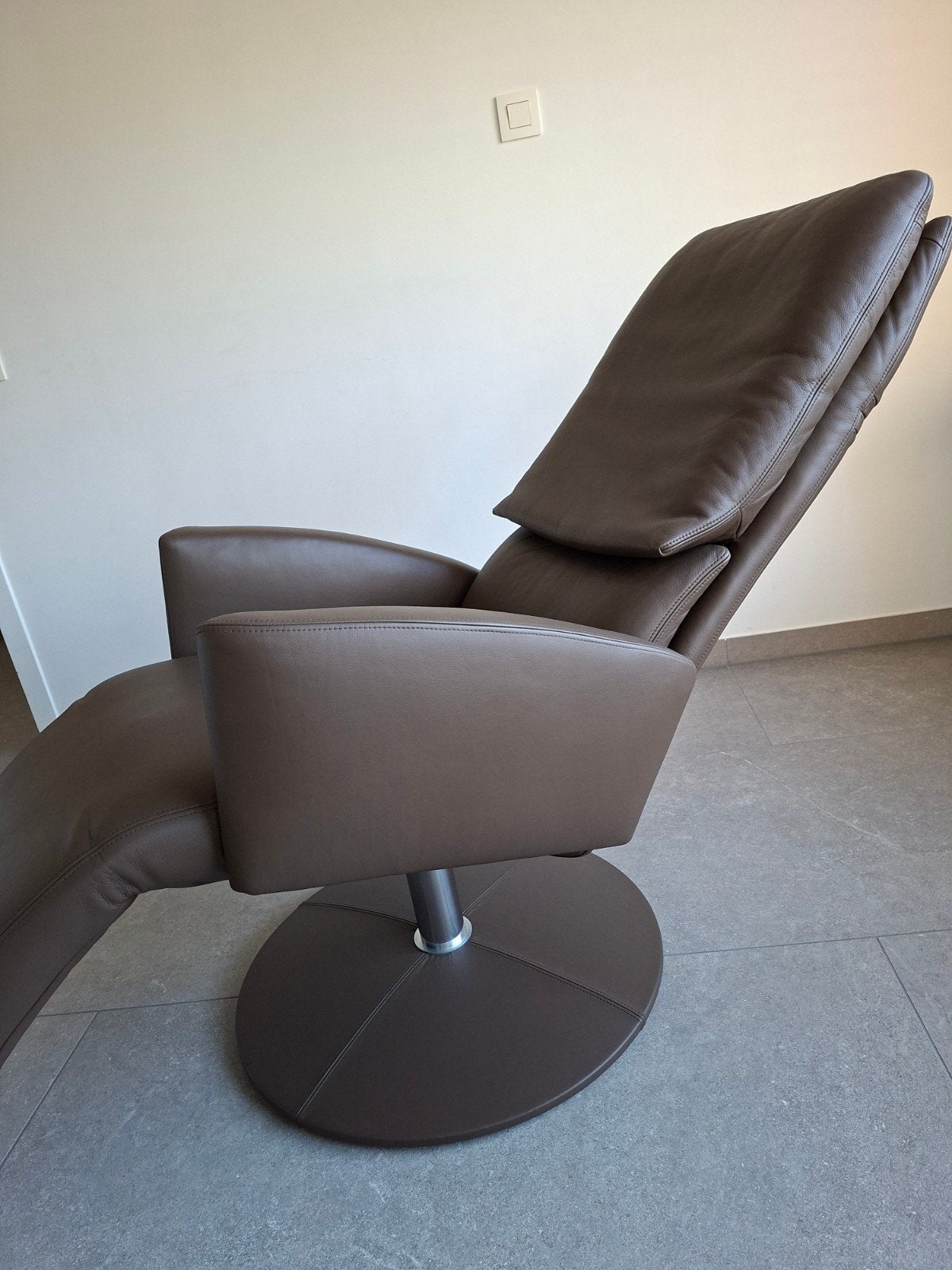 Durlet Aston relaxfauteuil in leder – zeer mooie staat, Enlèvement, Comme neuf, Cuir