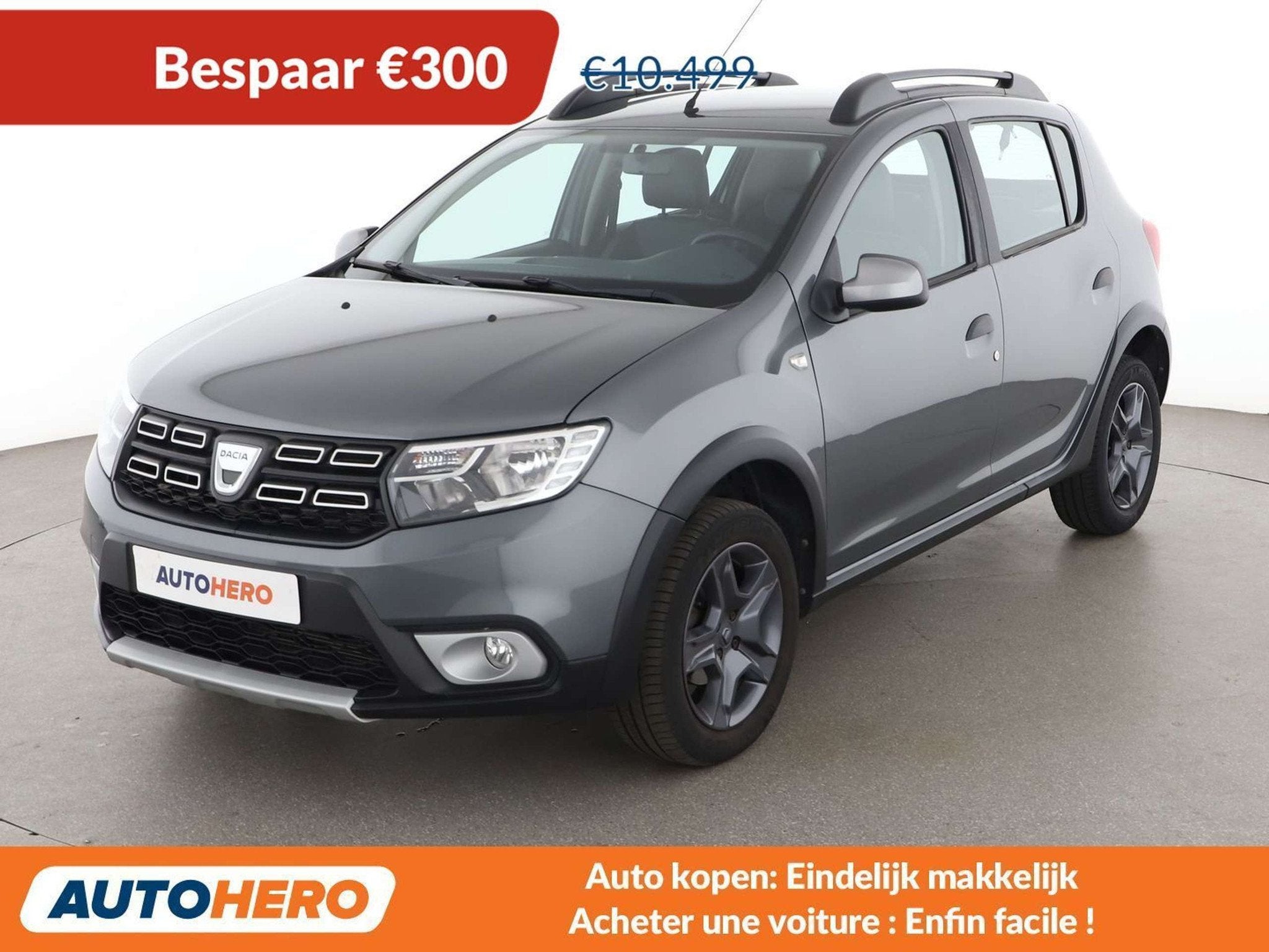 Dacia Sandero 0.9 TCe Stepway Celebration (bj 2018), Auto's, Voorwielaandrijving, 898 cc, Gebruikt, Zwart
