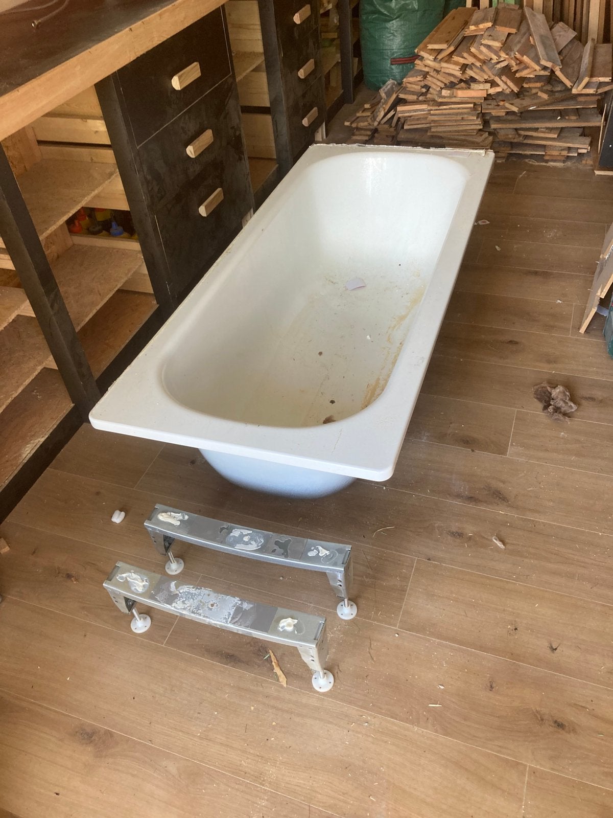 Baignoire en acier a donner 70x160x40, Ophalen, Gebruikt, Met bad