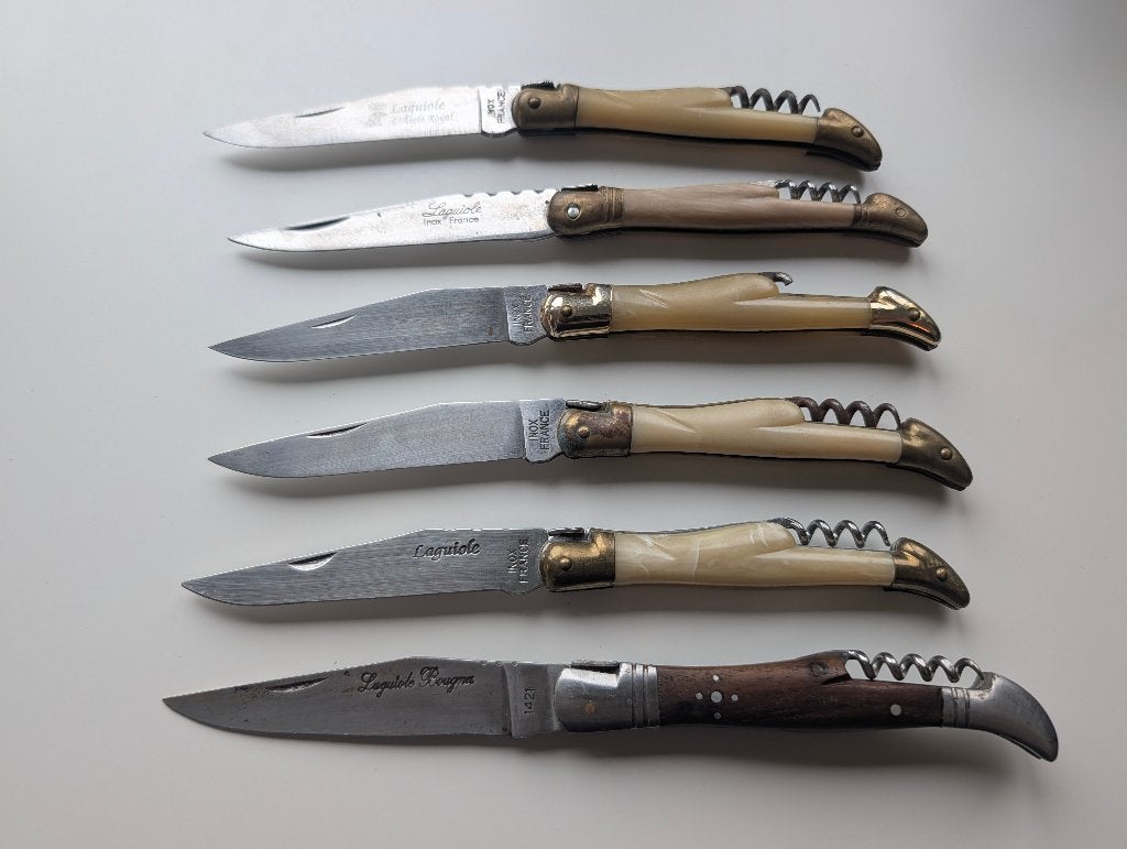 6 x laguiole zakmes, Ophalen of Verzenden, Gebruikt