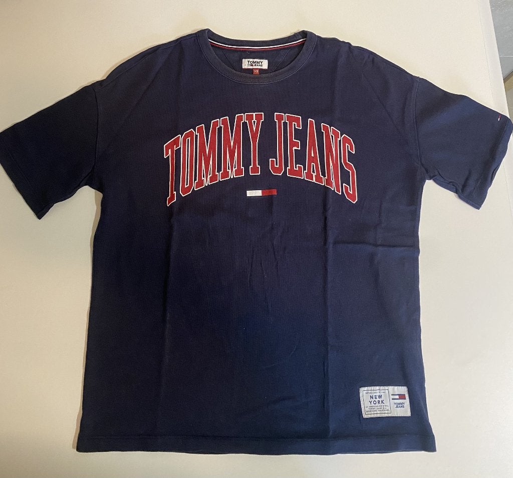t-shirt Tommy jeans Maat XS, Blauw, Ophalen of Verzenden, Zo goed als nieuw, Korte mouw