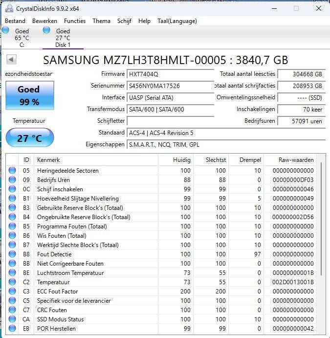 SSD 3.84TB Samsung PM883 TLC SSD - dit is een kansje, Enlèvement ou Envoi, Reconditionné, Interne, 3.84 TB