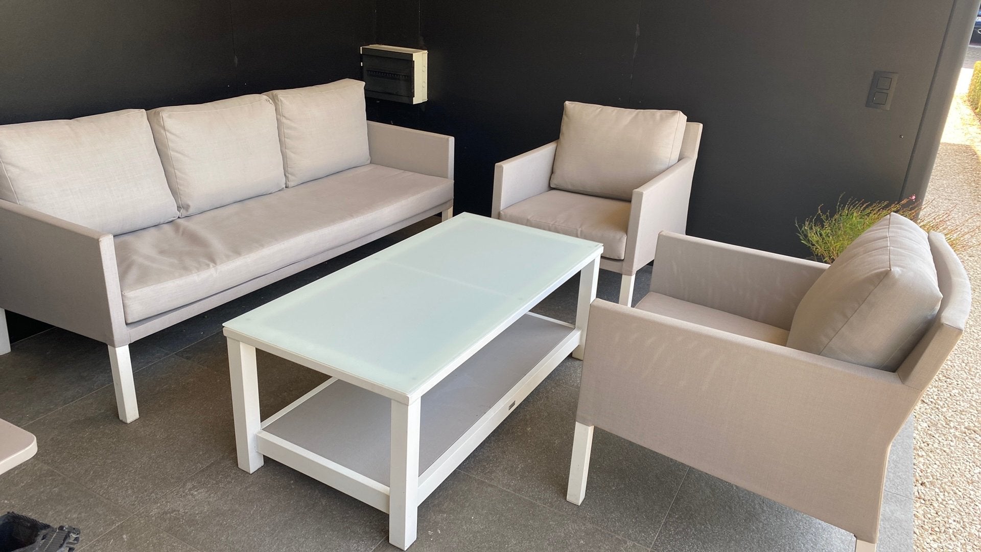 Loungeset 5 plaatsen, Tuin en Terras, Tuinsets en Loungesets, Ophalen, Gebruikt, Loungeset