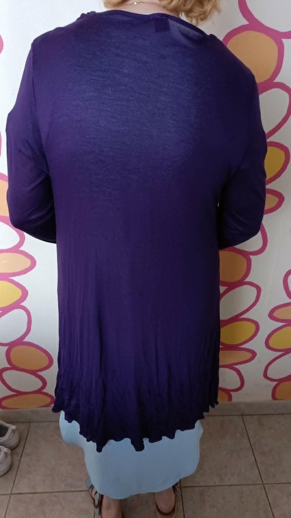 Paarse gilet mt 46, Kleding | Dames, Gelegenheidskleding, Ophalen, Overige typen, Paars, Maat 46/48 (XL) of groter