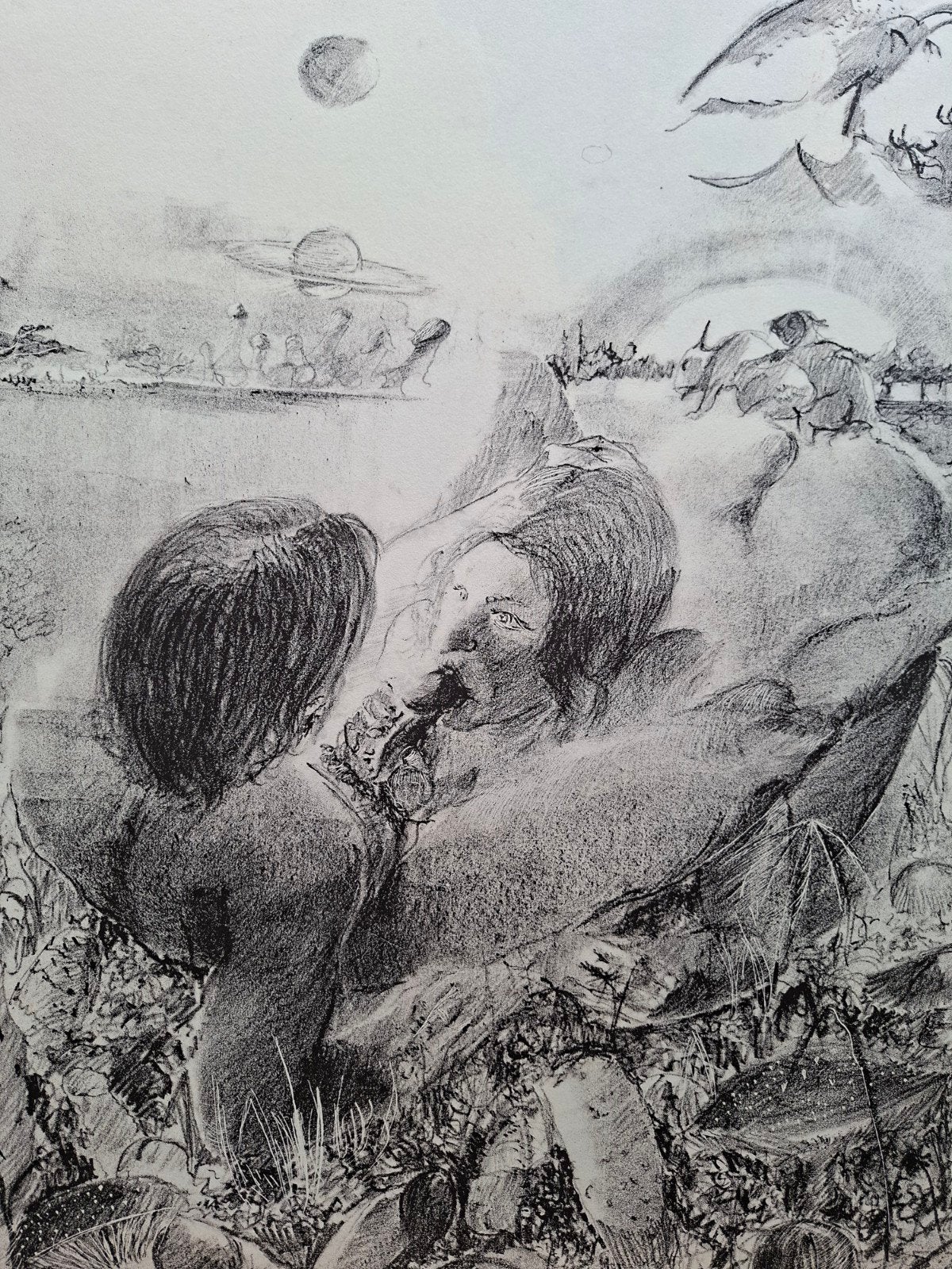 DE BRUYNE Dees "Kijk die hinde op haar rug..." litho, Antiek en Kunst, Genummerd, Ophalen of Verzenden