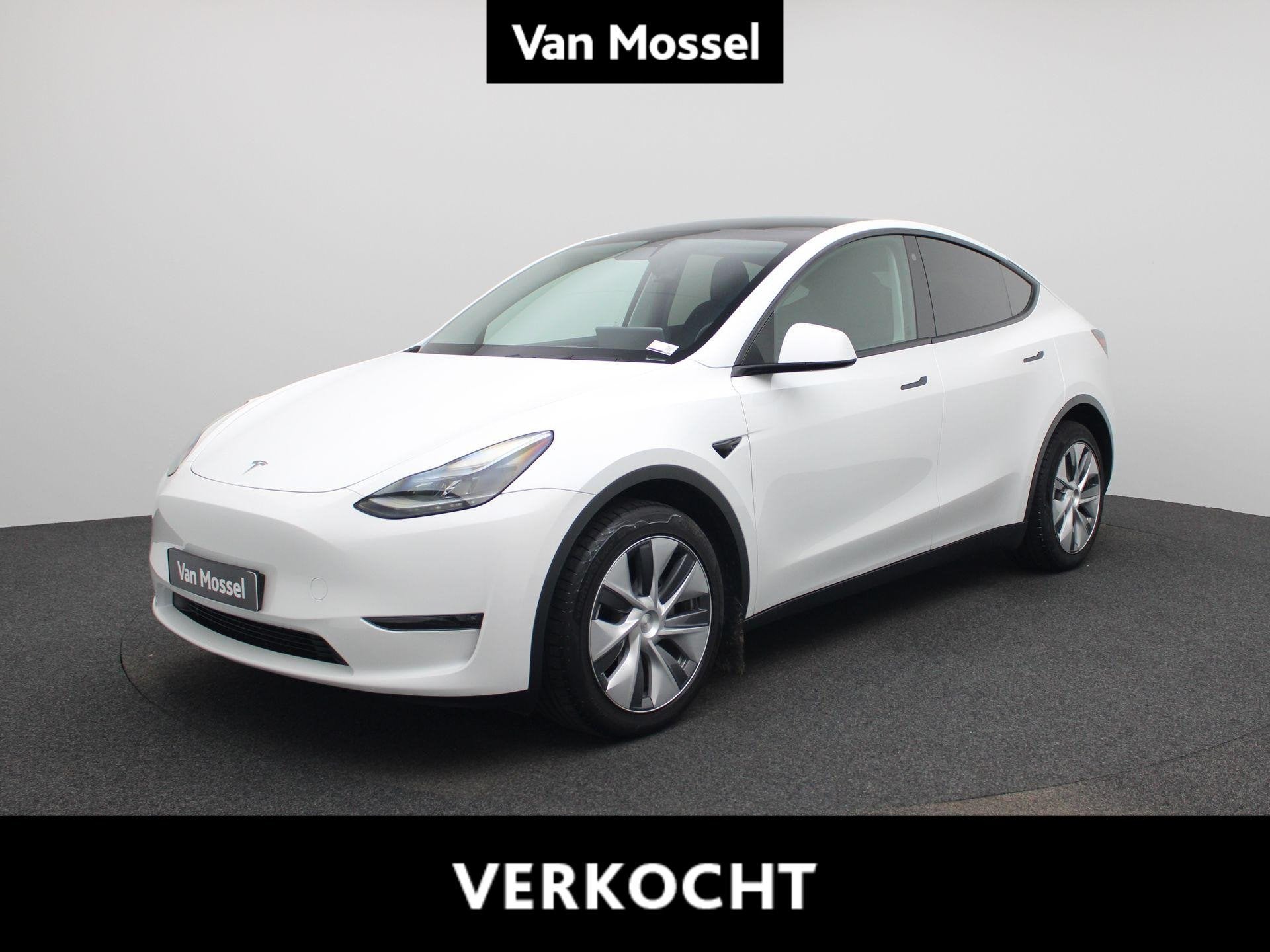 TESLA Model Y Long Range Dual Motor AWD SOH 93.9% | AUTOPILO, Auto's, Stof, Wit, 5 zetels, 1588 kg