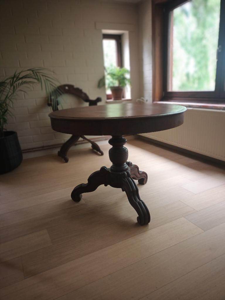 brocante ronde tafel, Ophalen
