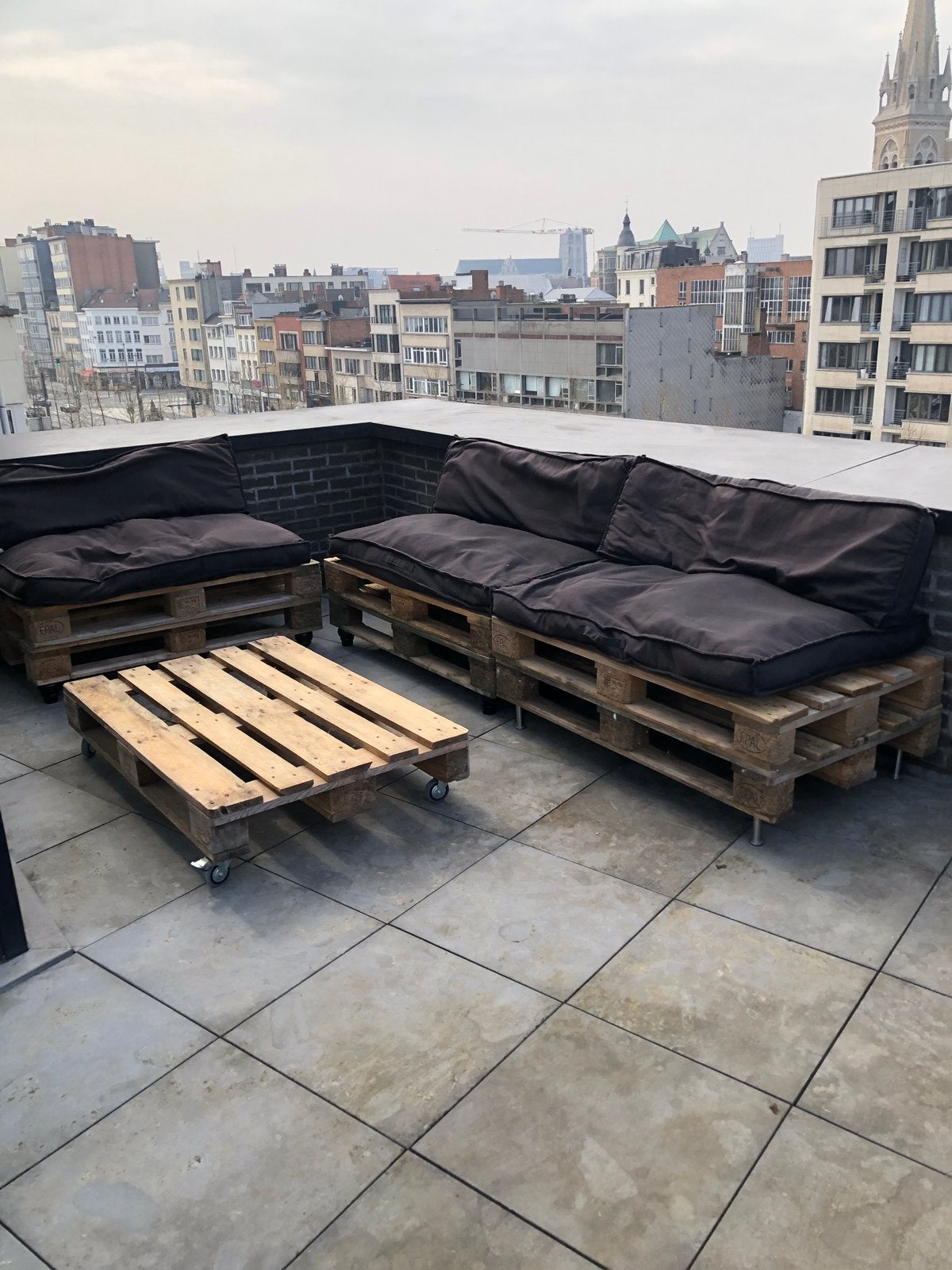 Kussenset palletlounge, Ophalen, Gebruikt