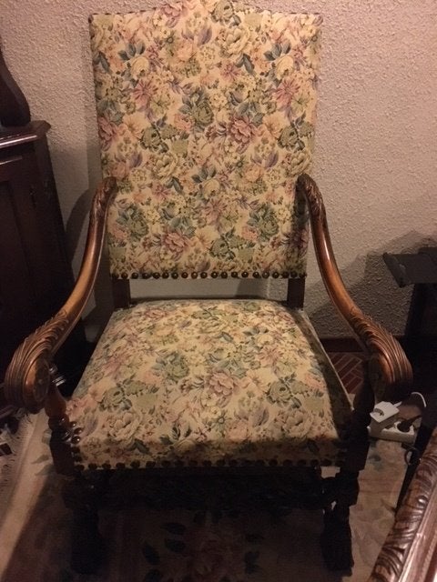 Fauteuil in Louis XIV stijl, Ophalen, 75 tot 100 cm, Zo goed als nieuw, 50 tot 75 cm