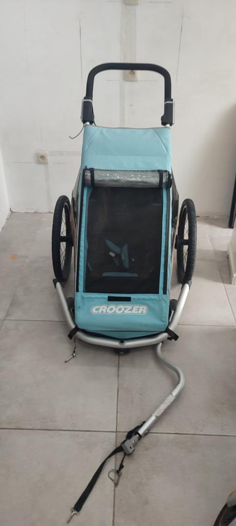 Remorque vélo Croozer kids pour 1 enfant, Vélos & Vélomoteurs, 40 à 60 kg, Croozer, Utilisé, Suspension