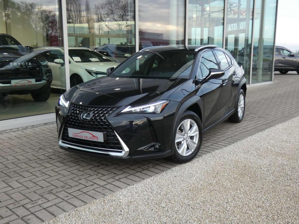 Lexus UX 250H HYBRID +ZWART LEDER +Zetelverwarming +Dodehoek, Auto's, Gebruikt, 4 cilinders, Zwart, Bedrijf