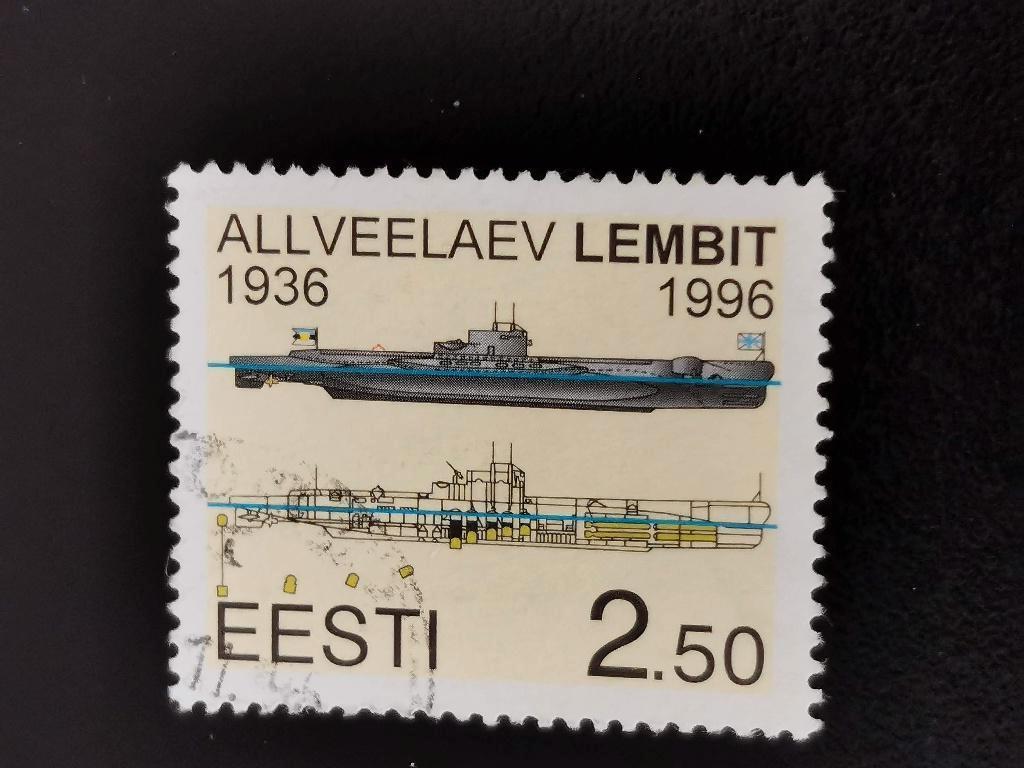 Estland 1996 - onderzeeër Lembit, Verzenden, Overige landen, Gestempeld