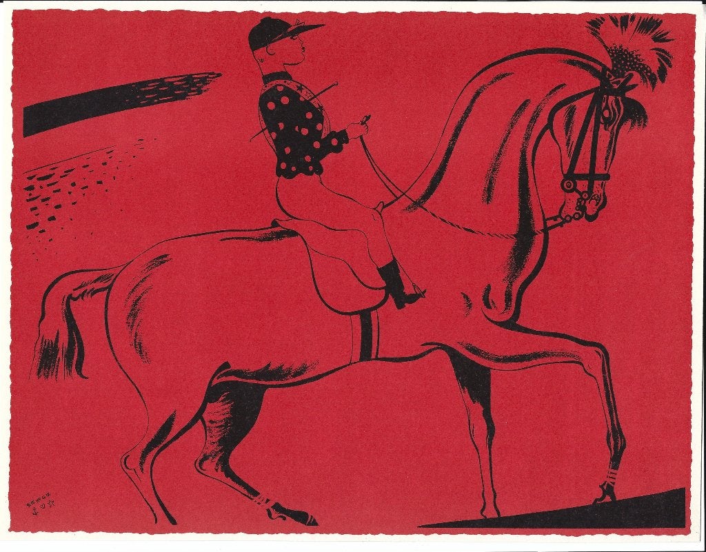 Panorama du Cirque - Serge - 1944 - Le Jockey d'Epsom, Antiquités & Art, Enlèvement ou Envoi, Autres sujets, Lithographie, Édition limitée