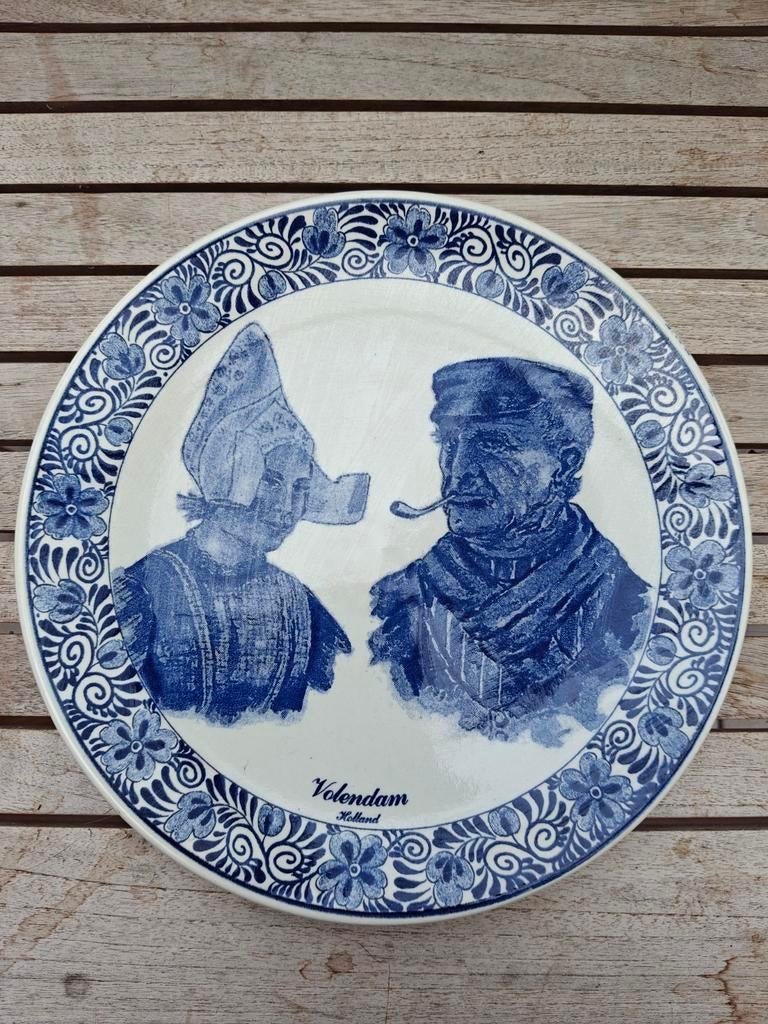 Delfts Blauw wandbord – Volendam Holland, Antiek en Kunst, Verzenden