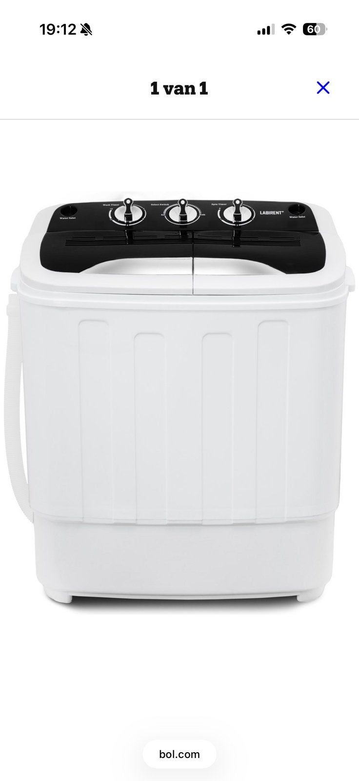 Wasmachine  zonder aansluiting, Elektronische apparatuur, Wasmachines, Ophalen, Minder dan 4 kg, Bovenlader, Kort programma