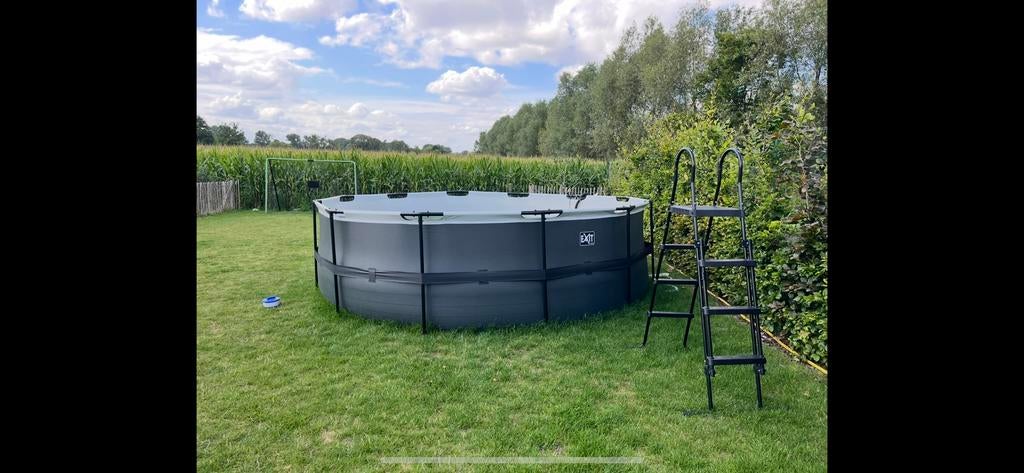 Exit black leather zwembad 450cm, Tuin en Terras, Zwembaden, Ophalen, Gebruikt