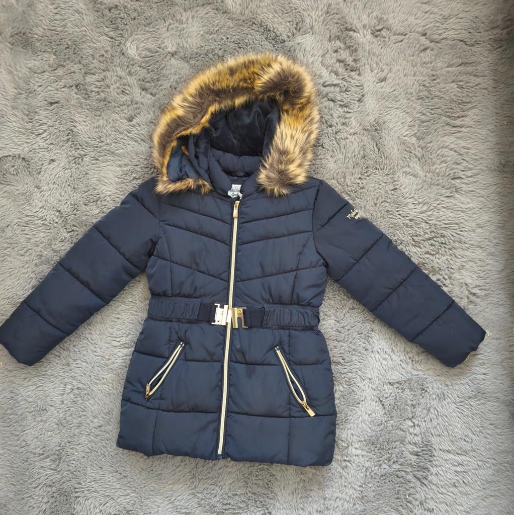 jmdonker blauwe jas merk c&a maat 128, Kinderen en Baby's, Kinderkleding | Maat 104, Zo goed als nieuw, C&a, Meisje, Jas
