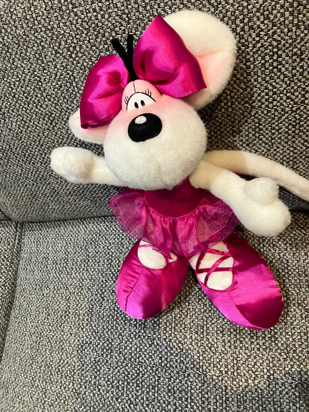 Peluche Diddl 28 cm Diddlina ballerine, Collections, Enlèvement ou Envoi, Diddl, Comme neuf, Peluche