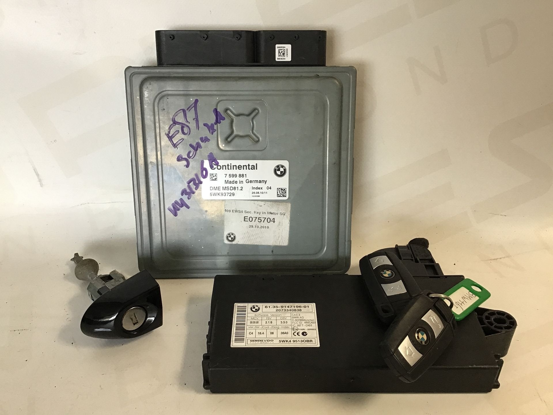Computer motormanagement set N43B16A BMW E87 7599881, Gebruikt, -, -, Ophalen of Verzenden
