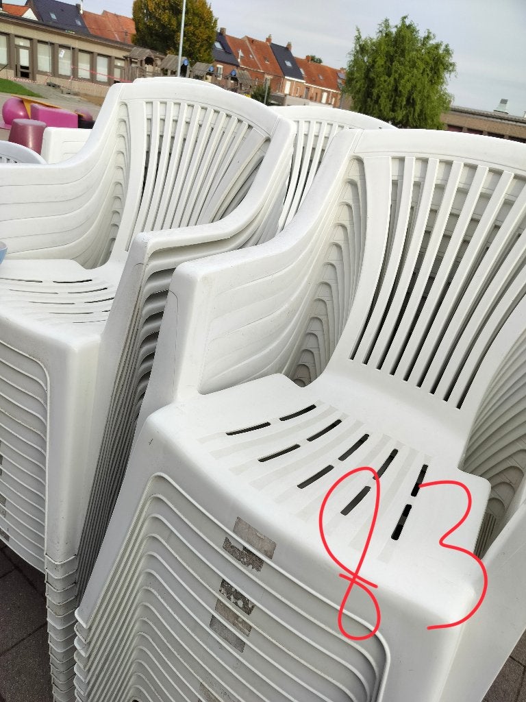 Tuinstoelen, Tuin en Terras, Ophalen, Gebruikt, Plastic, Stapelbaar