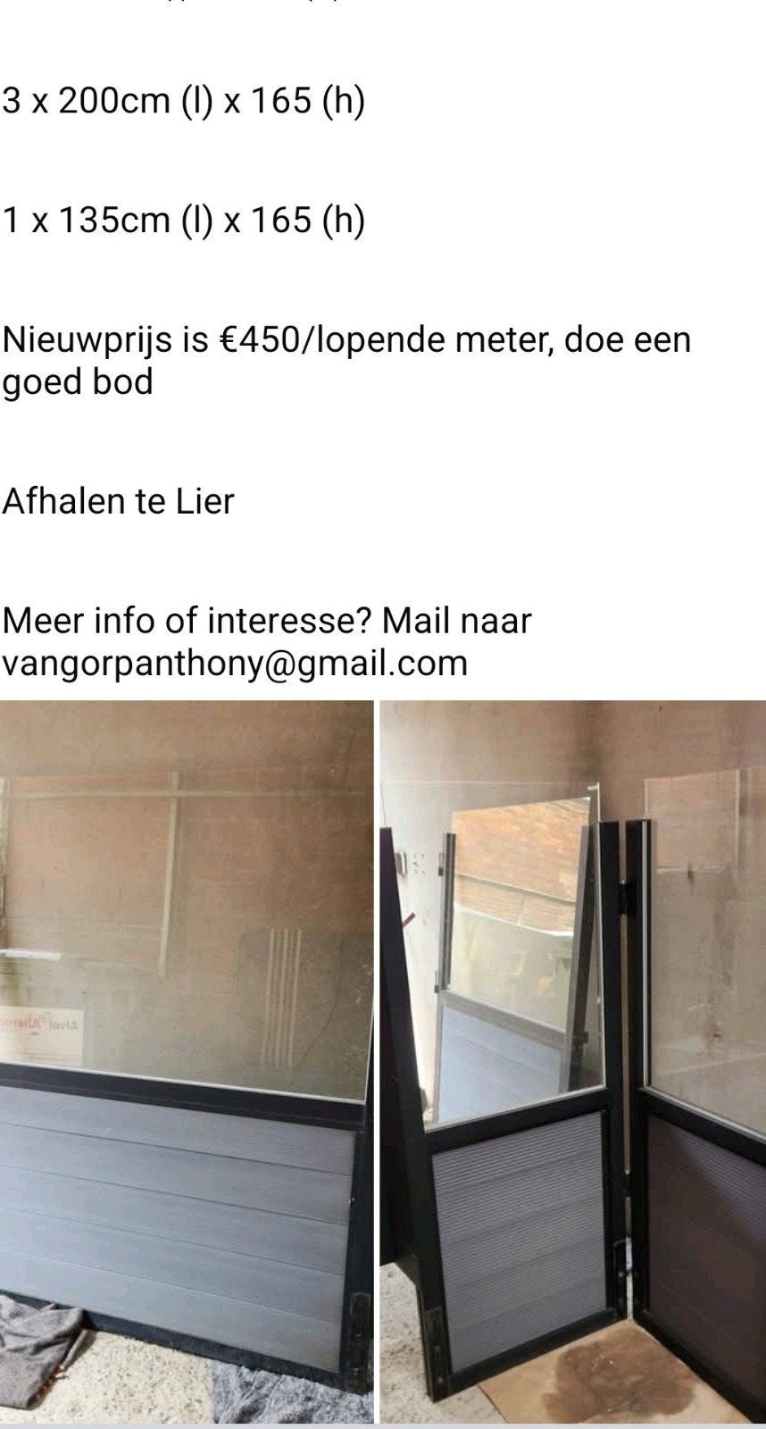 Terrasschermen Van Hoof, Zakelijke goederen, Ophalen