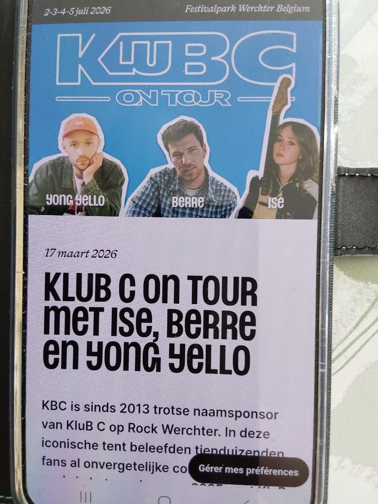 Kbc clubtickets 28/04 Leuven, Tickets en Kaartjes, Twee personen, April