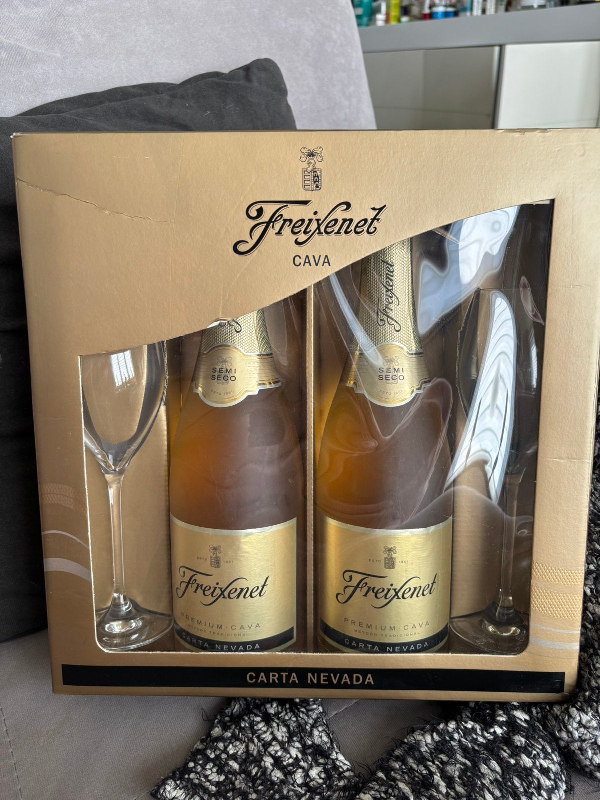 Coffret Cava Freixenet Carta Nevada neuf, Collections, Neuf, Pleine, Enlèvement, Autres types